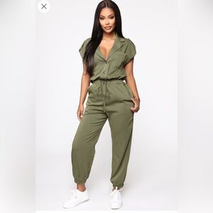 Elegant Olive Women's Jumpsuit